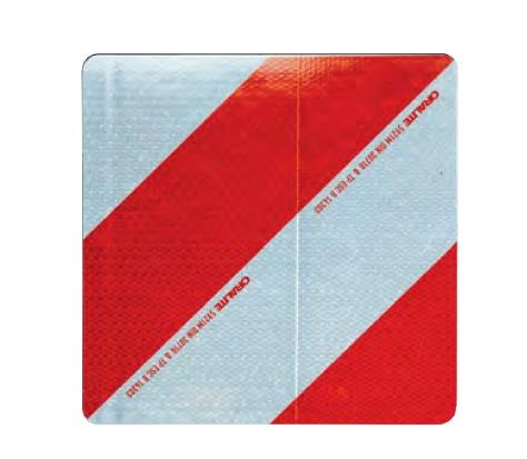 REFLEKTÖR E BELGELİ 285*285 mm KIRMIZI-BEYAZ TEKLİ 