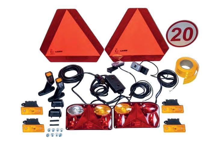 STOP LAMBA SETİ TİP ONAY UYUMLU VE REFLEKTÖR  - LAMBA-ÜÇGEN-ŞERİT-HIZ LİMİT-12 V. ERKEK - 7Lİ FİŞLİ 