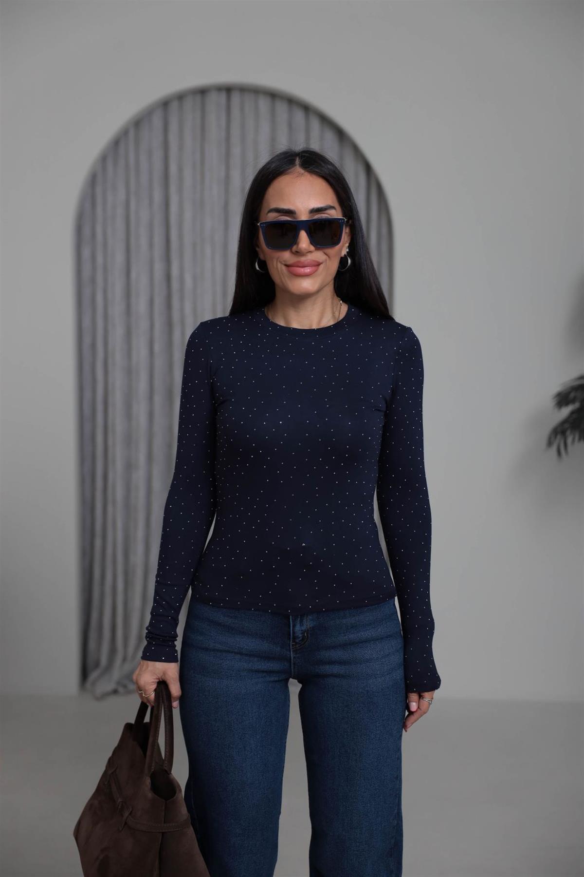 139-1 Taşlı Body LACİVERT