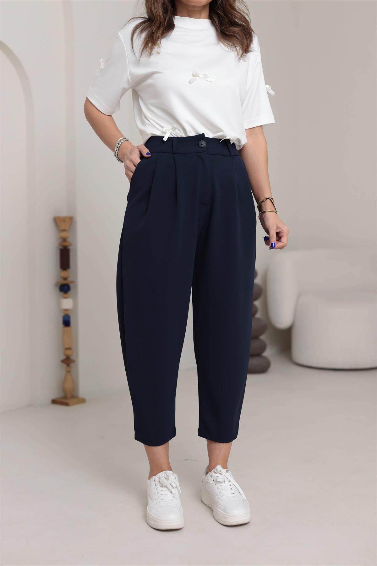 3102 Rahat Kalıp Likralı Pantolon LACİVERT