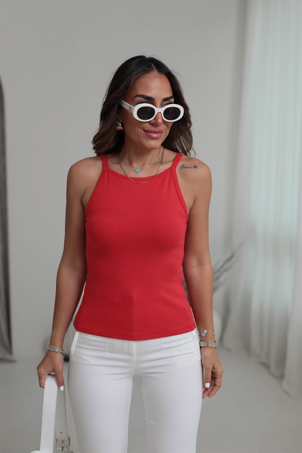 1055 Askılı Pamuklu Atlet KIRMIZI