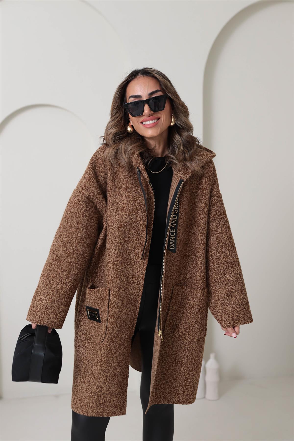 6617 Arma Gold Detaylı Buklet Kaban TABA