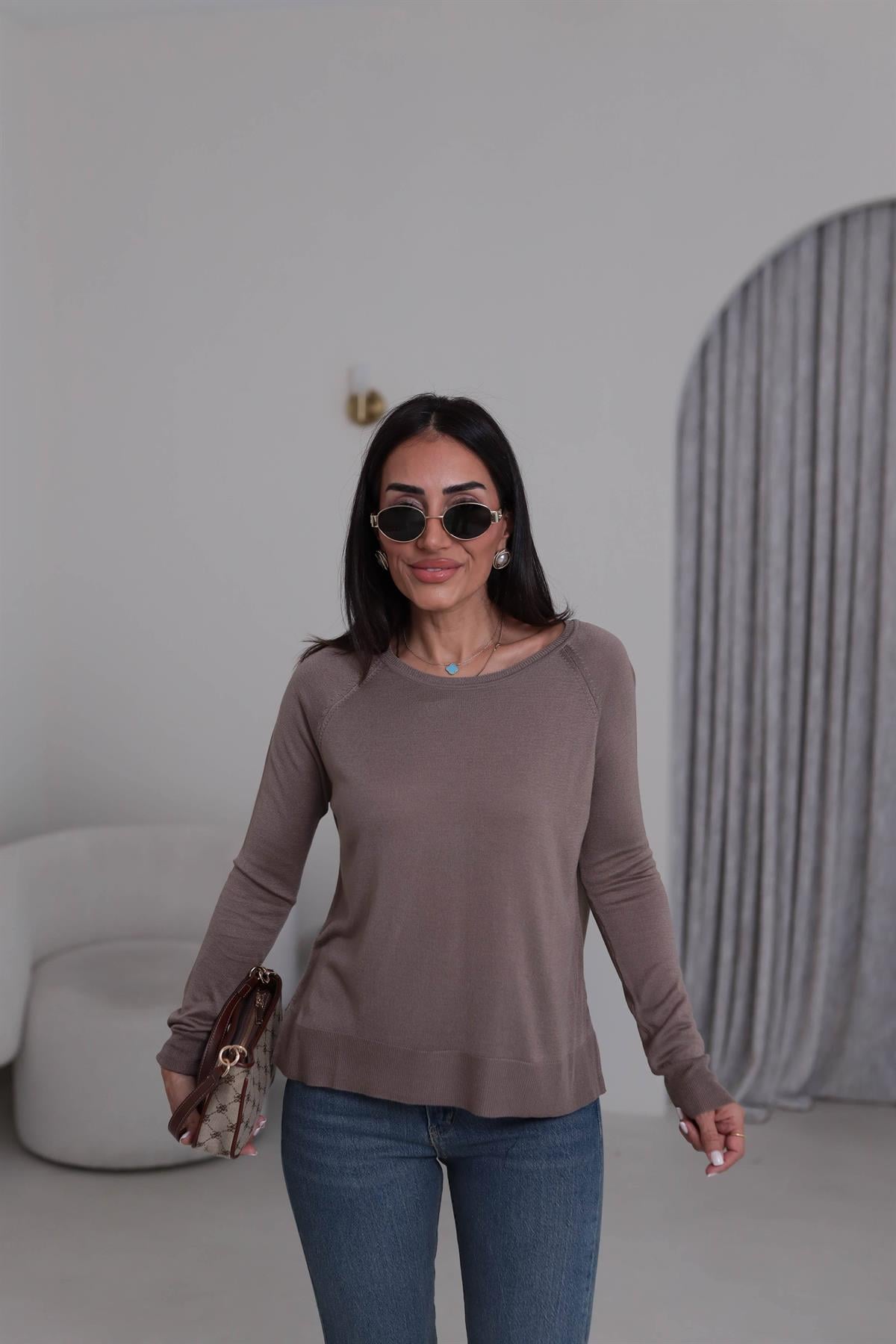 0536K İnce Mevsimlik Triko VİZON