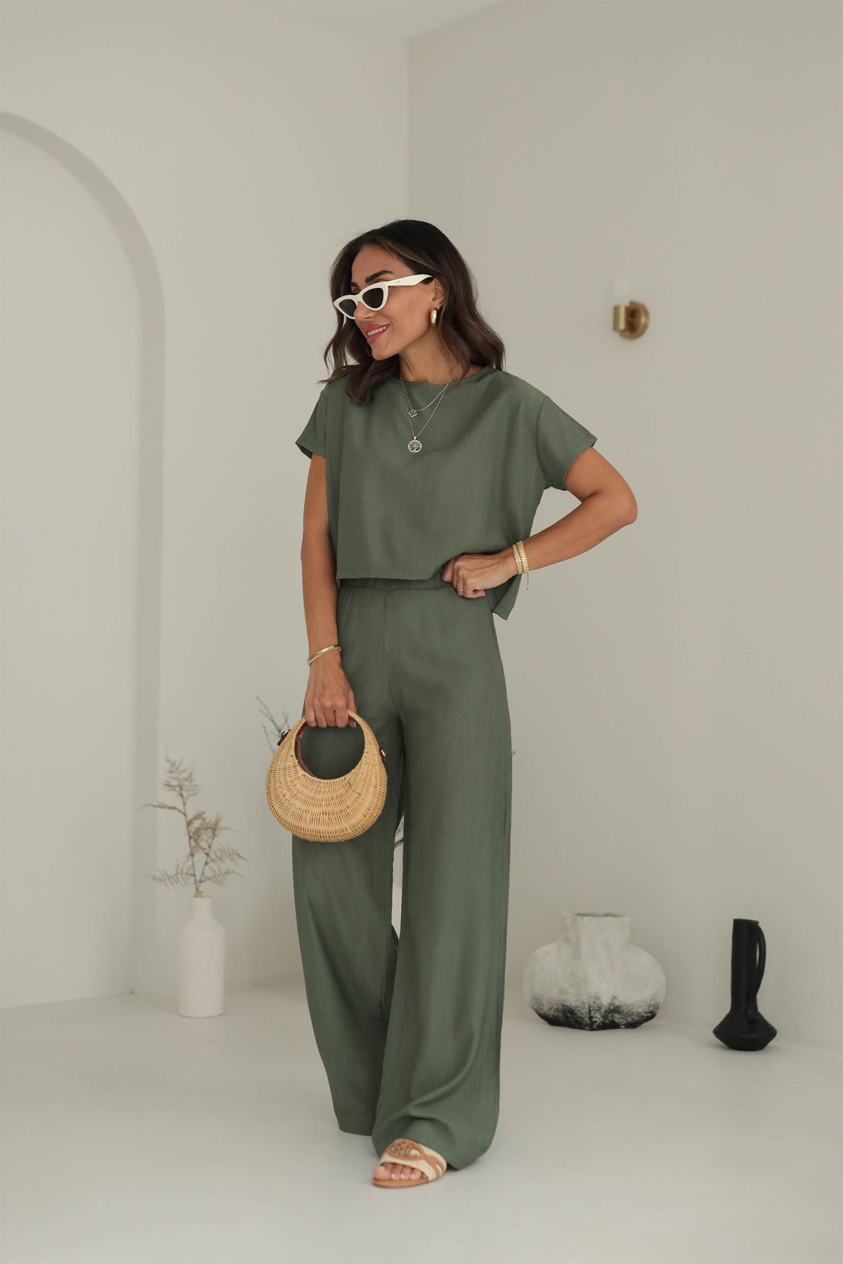 7118 Krinkıl Kumaş Rahat Takım