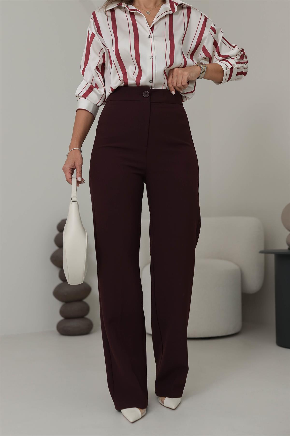 0714K Palazzo Pantolon BORDO