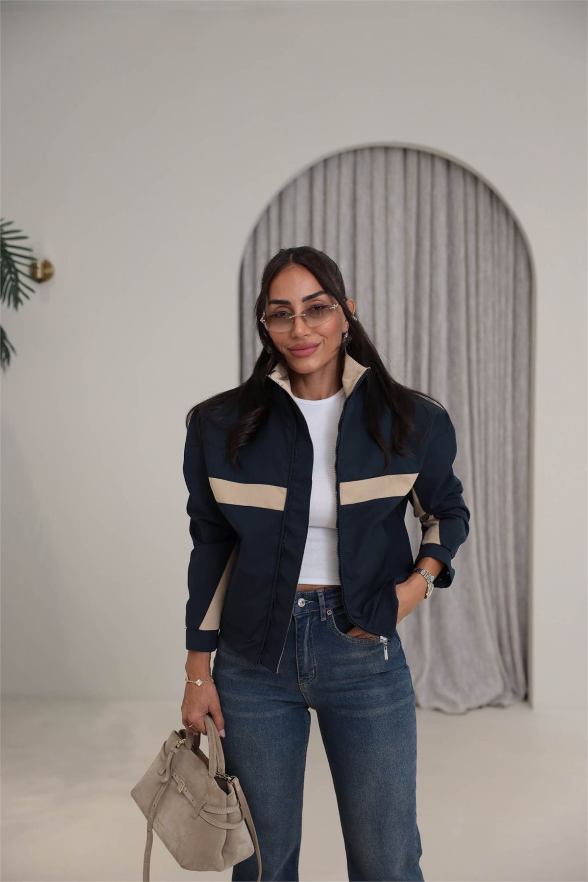 4238 Yves Model Bomber LACİVERT