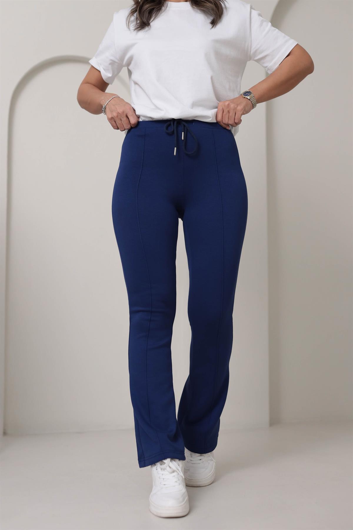 Za Ön Dikiş Detay İspanyol Paça Pantolon LACİVERT