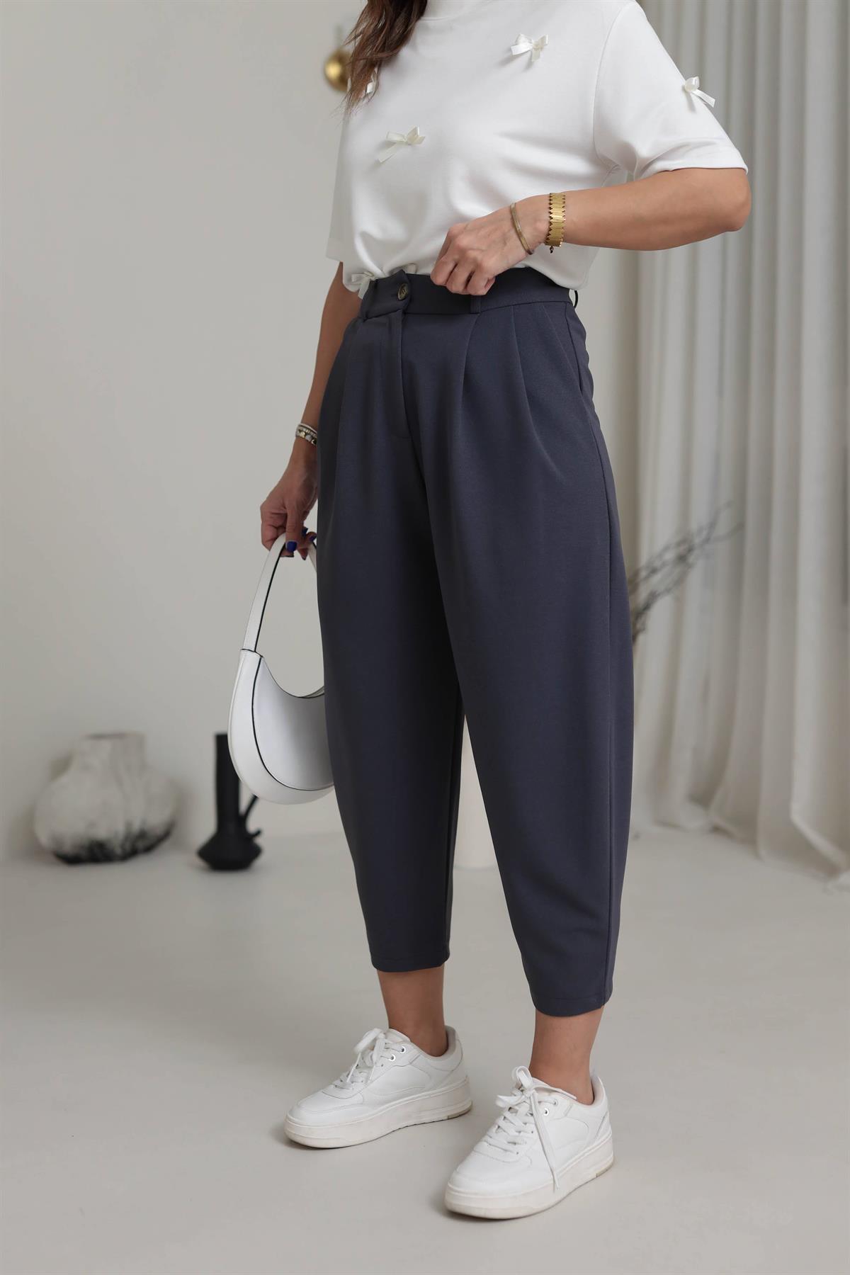 3102 Rahat Kalıp Likralı Pantolon ANTRASİT