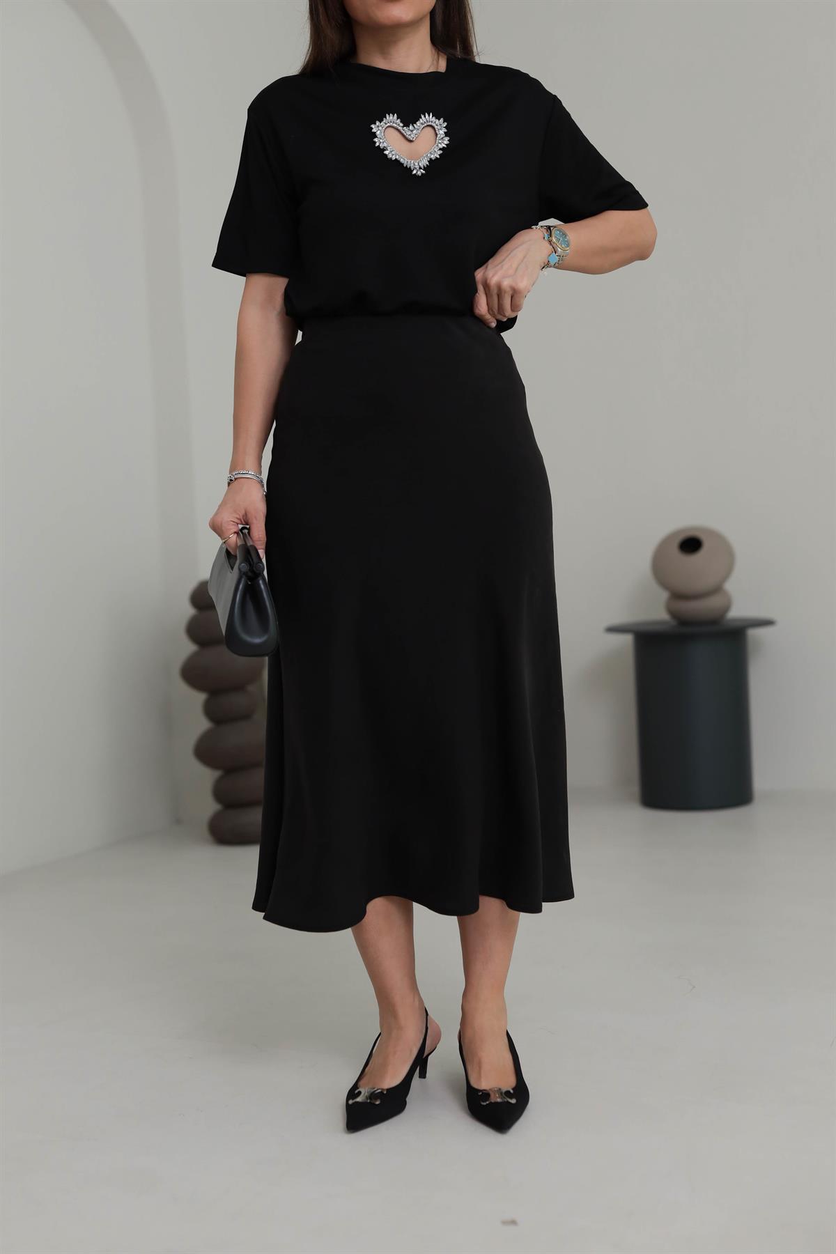 7055 Dokuma Verev Etek SİYAH