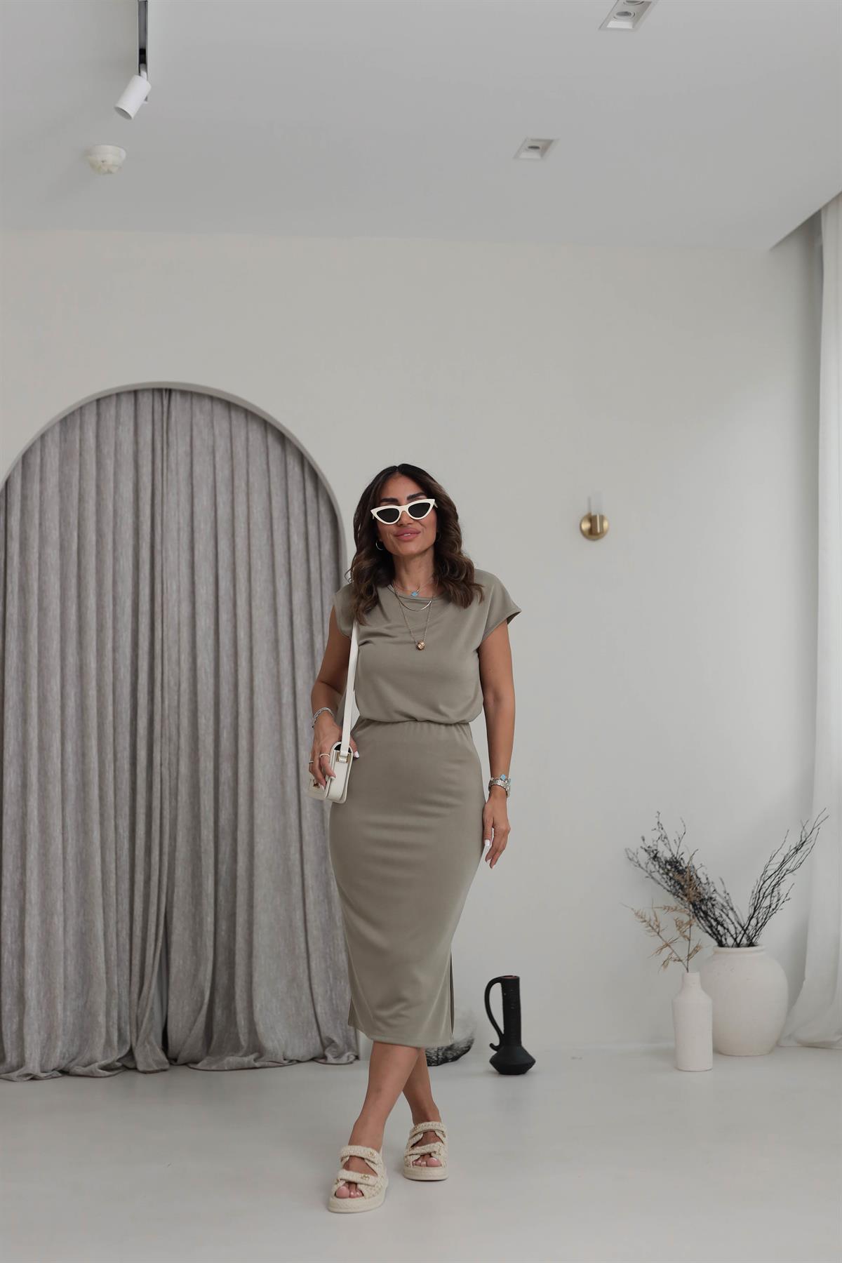 1126 Oys Pike Modal Etekli Takım HAKİ YEŞİL