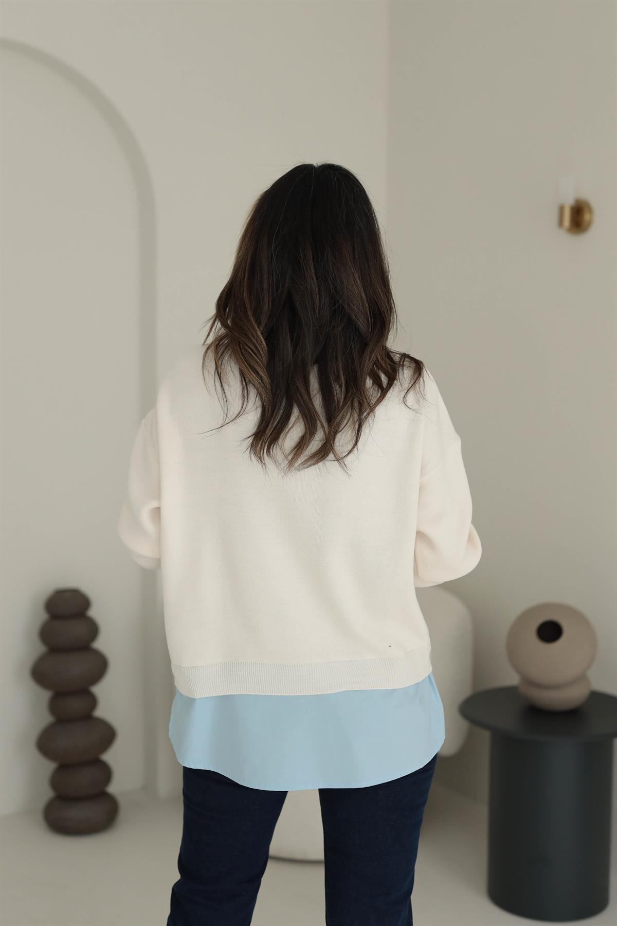 0050 Gömlek Detaylı Triko