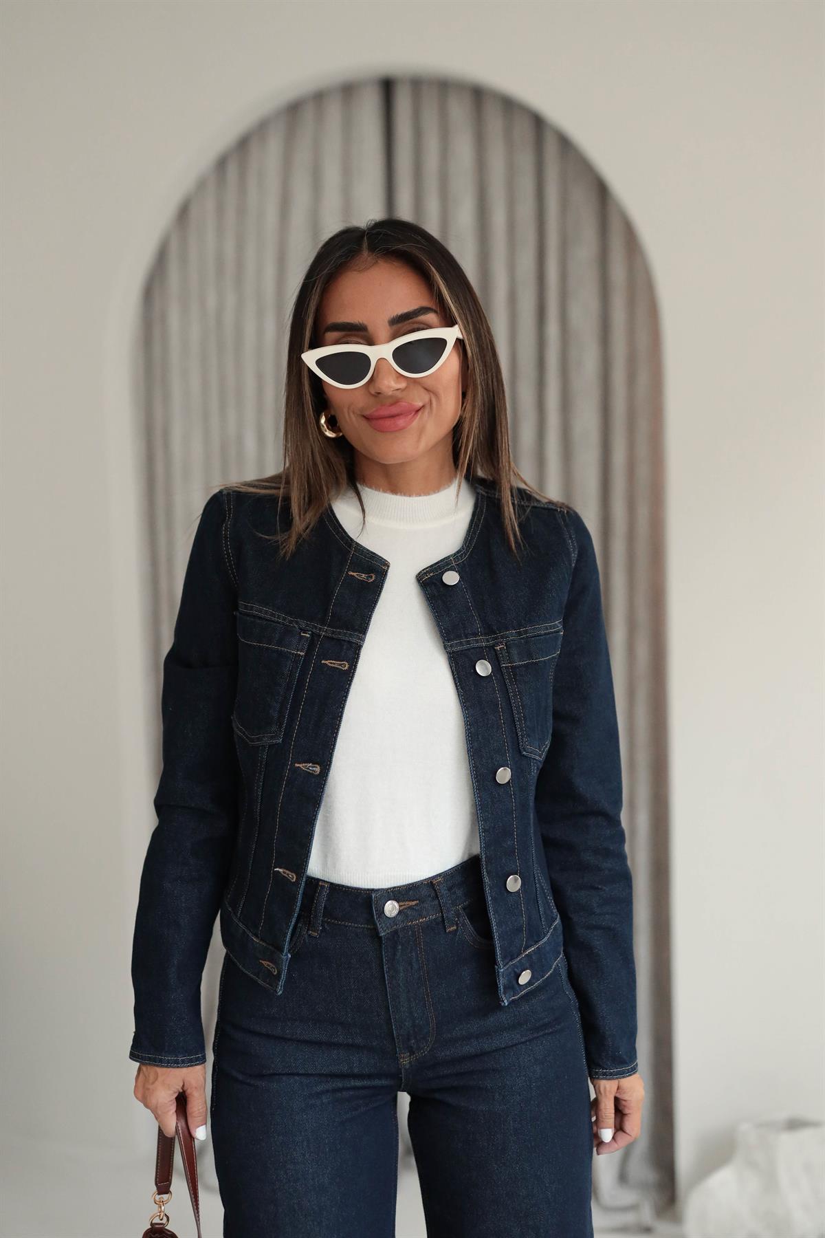 5357 Koyu Renk Kot Ceket LACİVERT