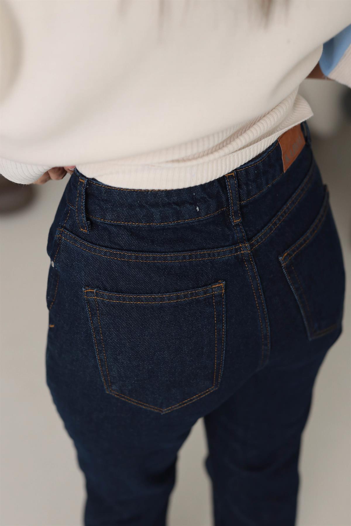 24696 Yüksek Bel Flare Pantolon LACİVERT