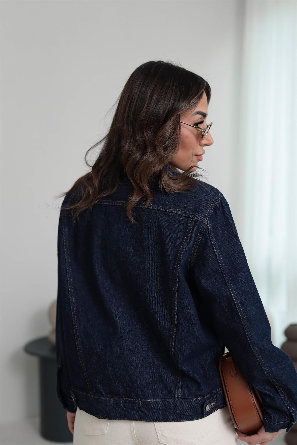 6220 Cepli Kot Ceket LACİVERT