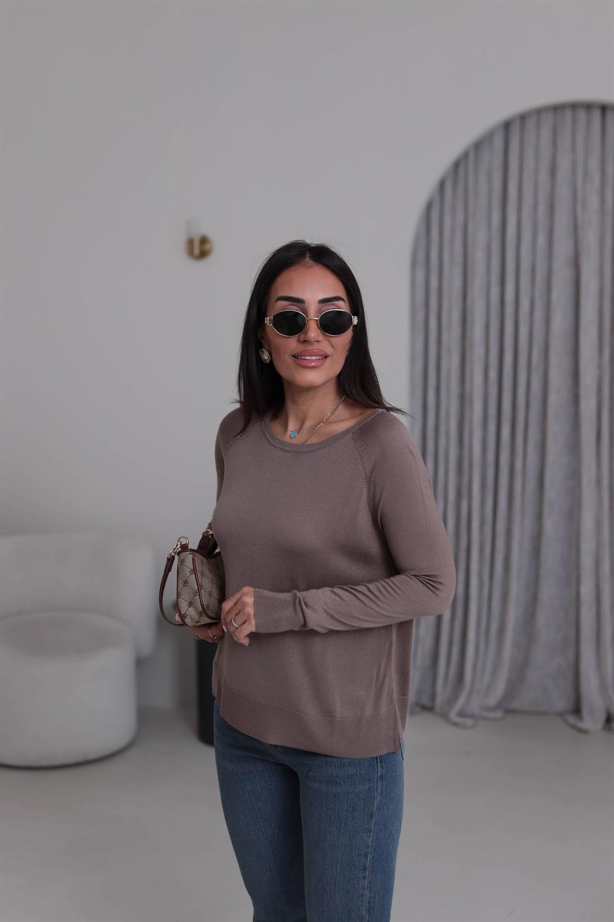 0536K İnce Mevsimlik Triko VİZON