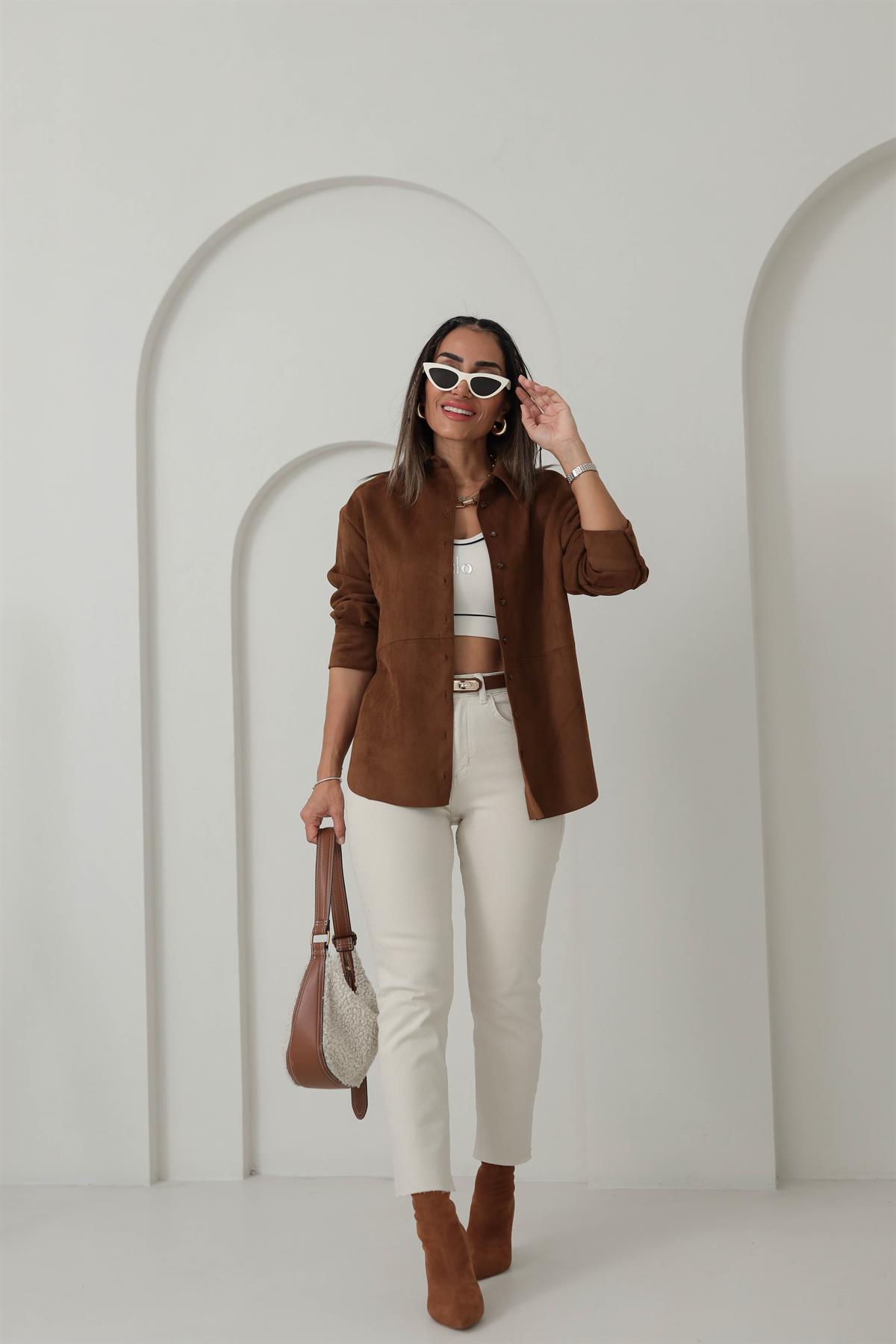 6557 Nubuk Gömlek TABA