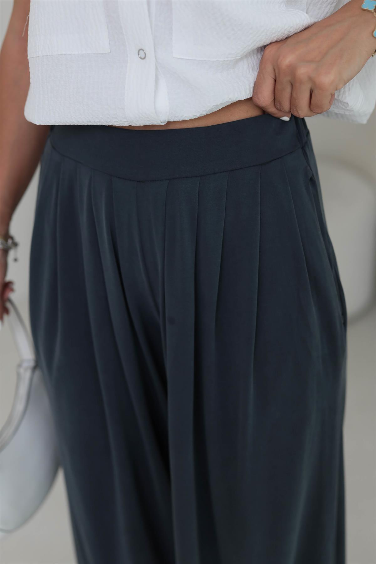 008 Oys Şalvar Modal Pantolon ANTRASİT