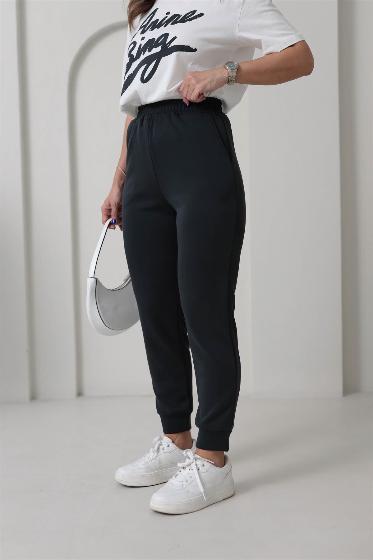 5714 Modal Kumaş Jogger Pantolon ANTRASİT