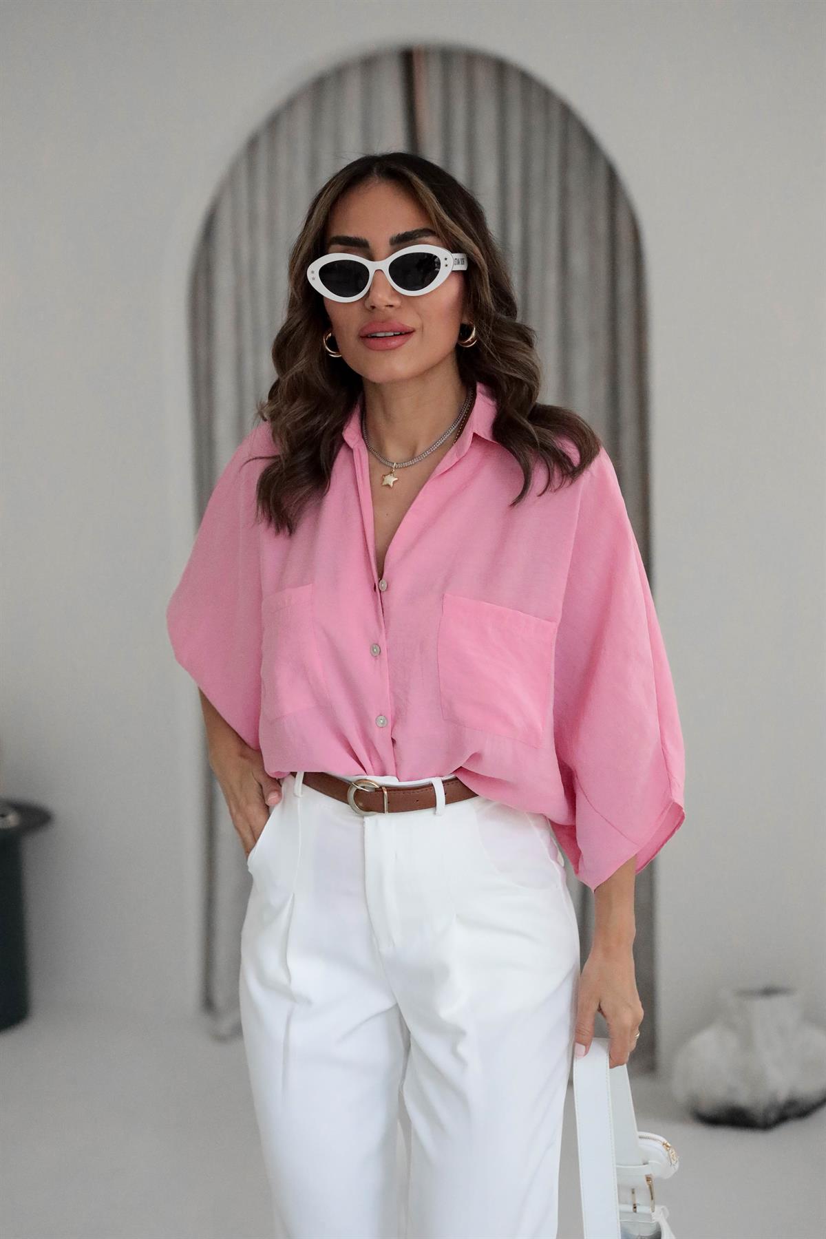 8914 Yarasa Kol Cepli Gömlek