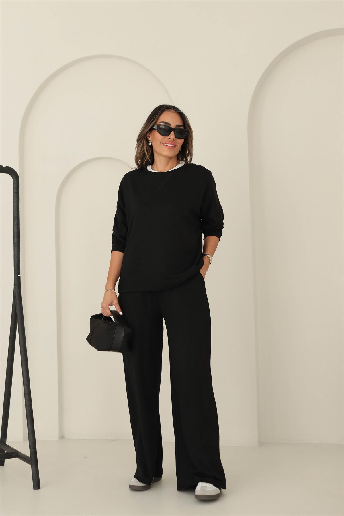 8306 Modal Kumaş Takım SİYAH