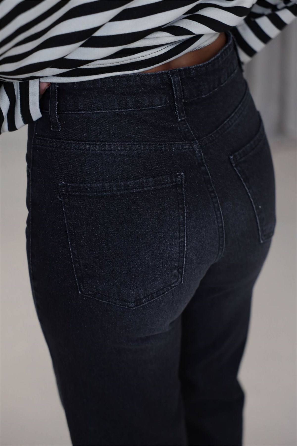 4124 Massi Wide Leg Jean SİYAH