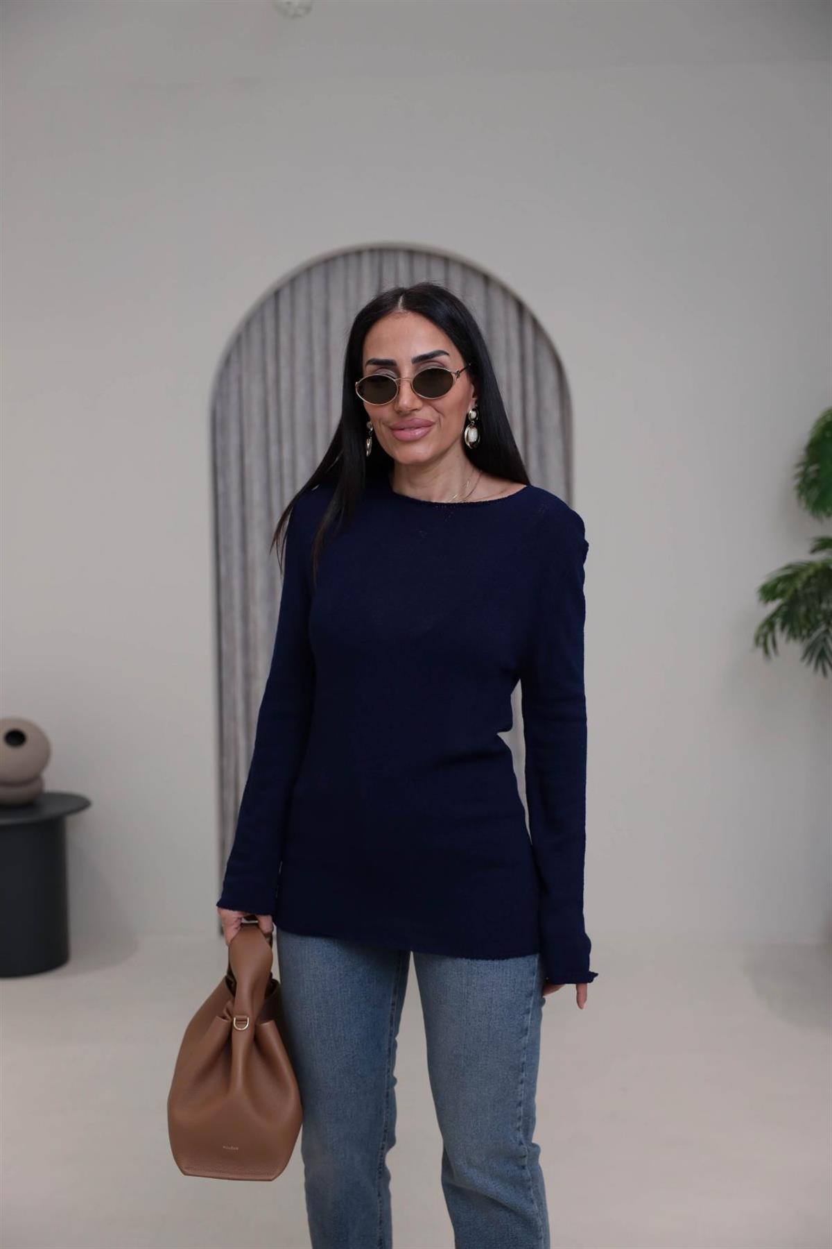 5172K Mevsimlik Brumel Triko Bluz LACİVERT