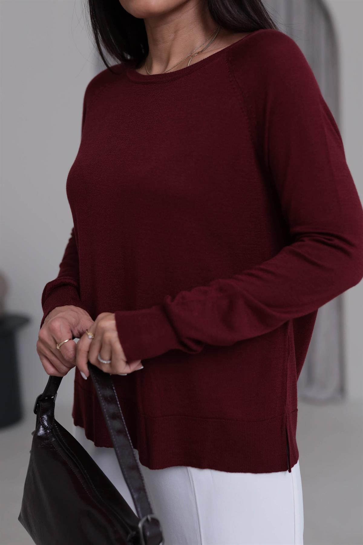 0536K İnce Mevsimlik Triko BORDO