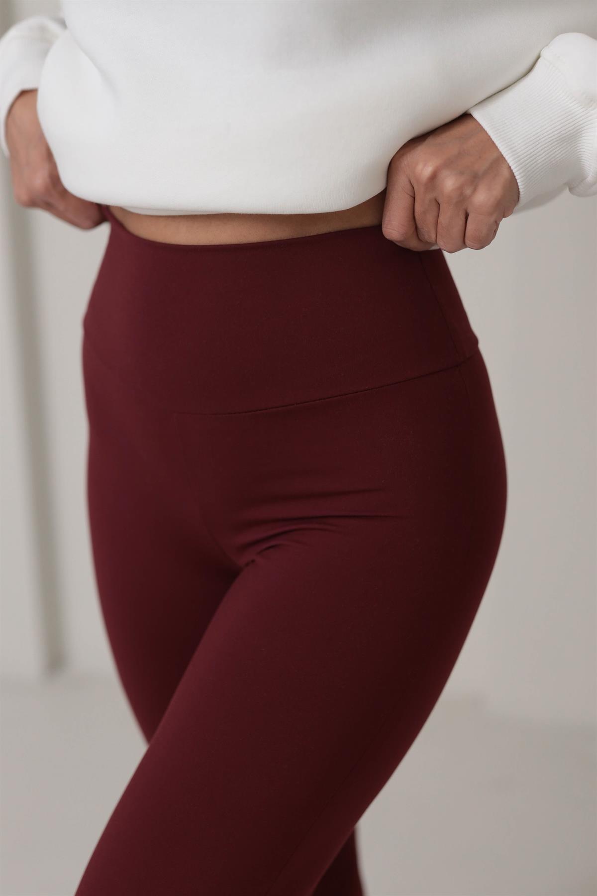 Oys Yüksek Bel Flare Pantolon BORDO