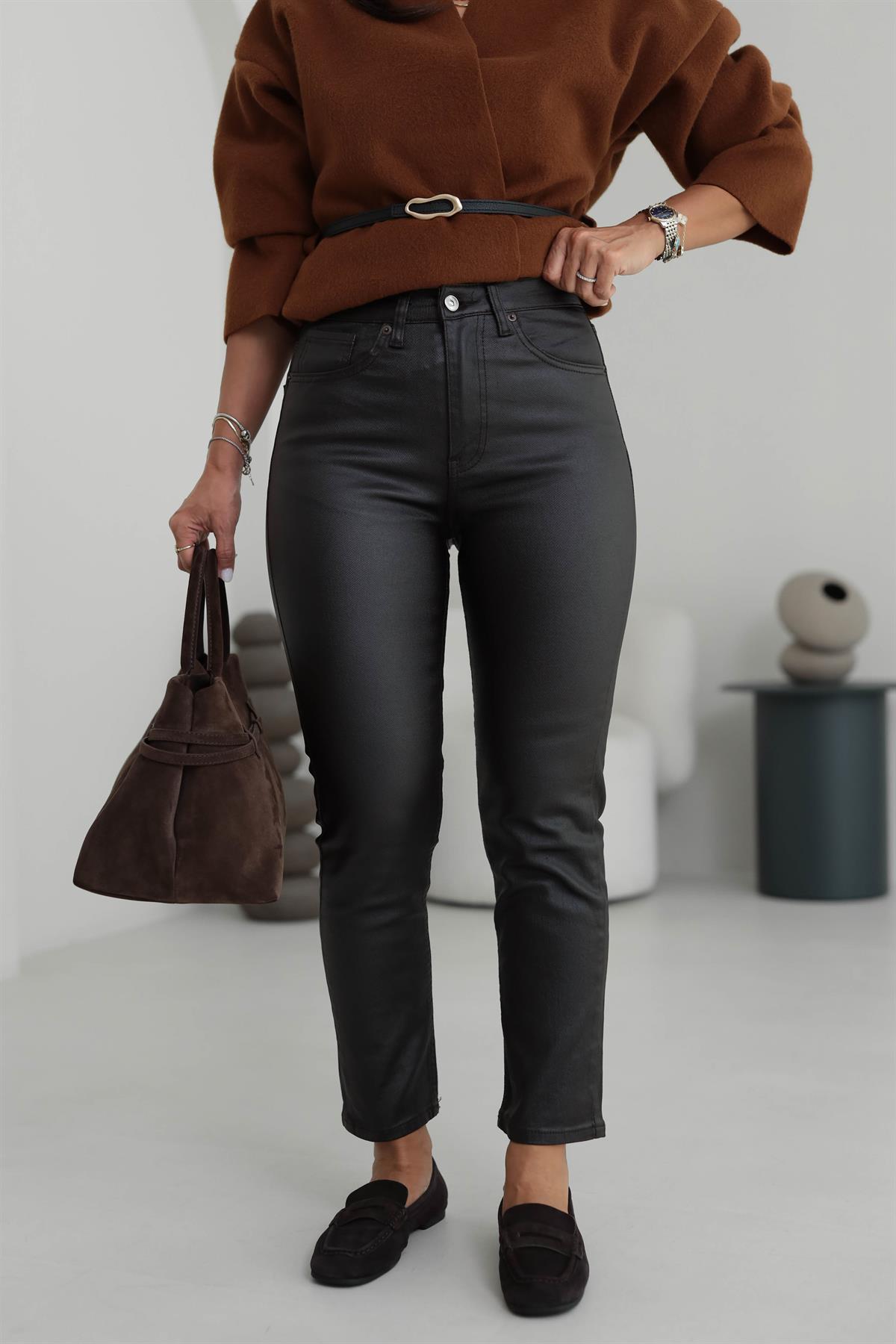 ZA Mumlu Pantolon ACI KAHVE