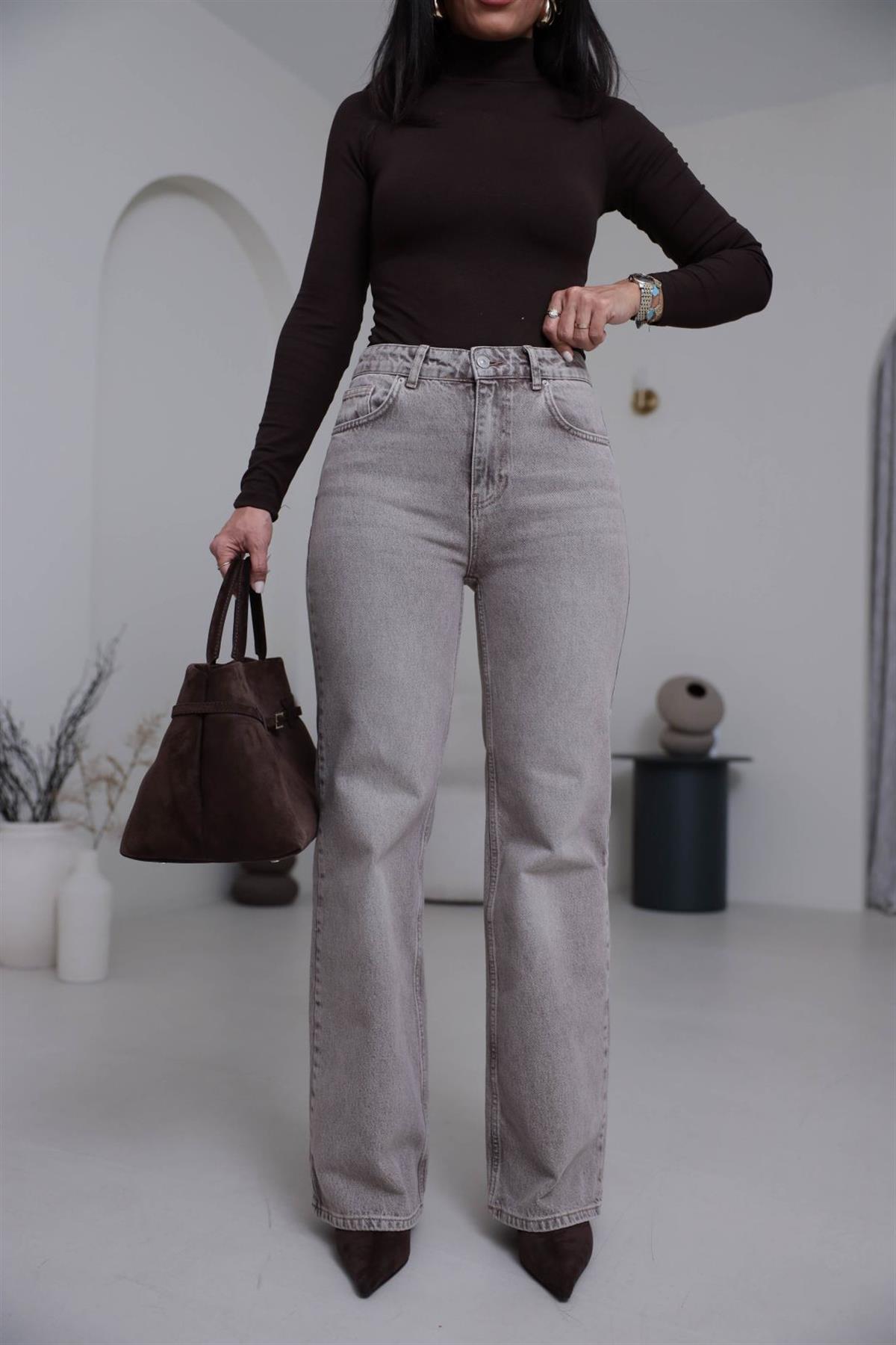 2034 Kar Yıkamalı Palazzo Jean SÜTLÜ KAHVE