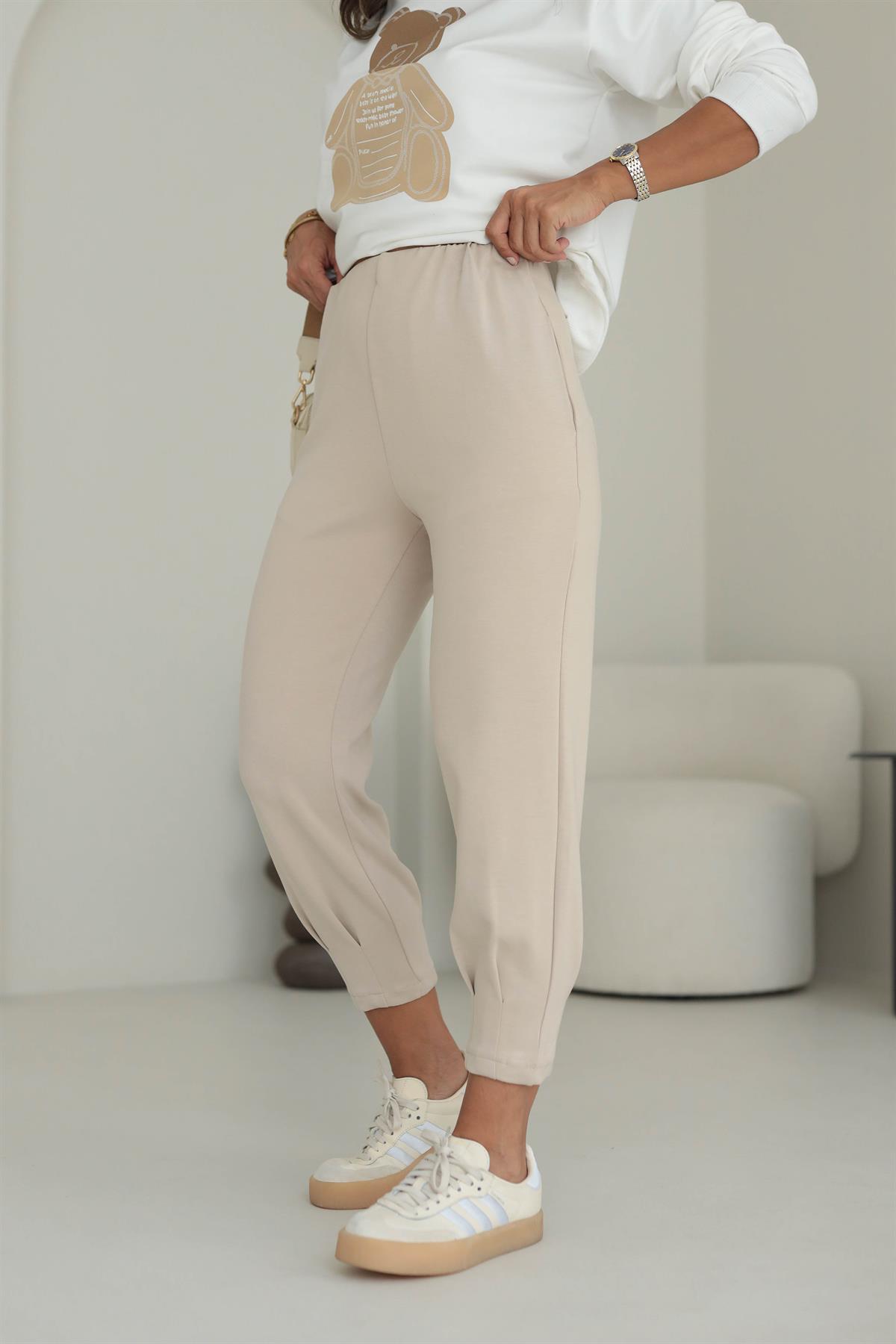 3072 Paça Büzgülü Eşofman Altı