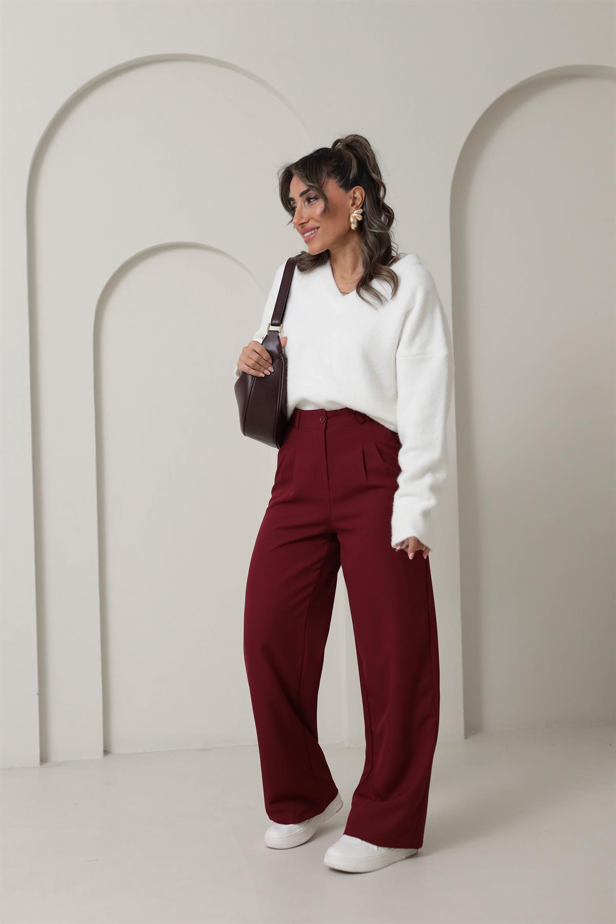 2300 Palazzo Pantolon BORDO