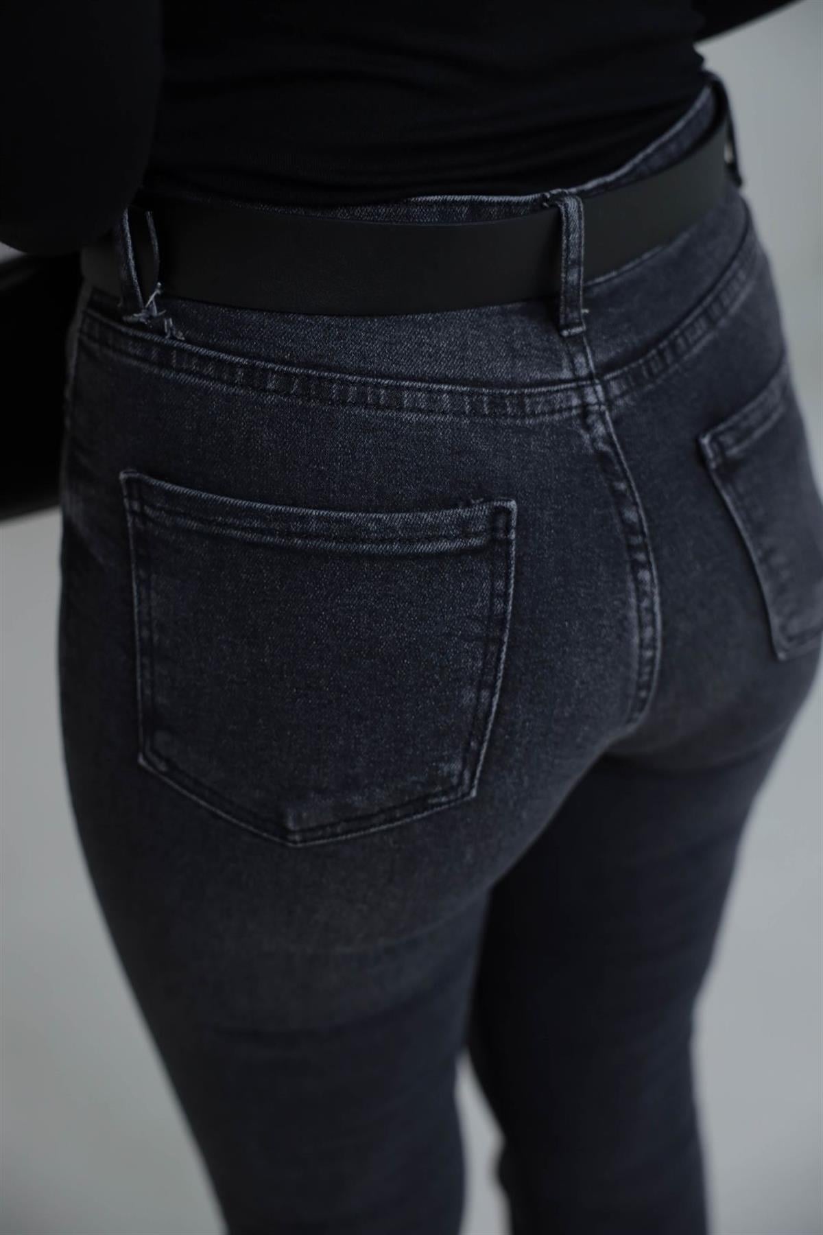 ZA Likralı İspanyol Paça Pantolon FÜME