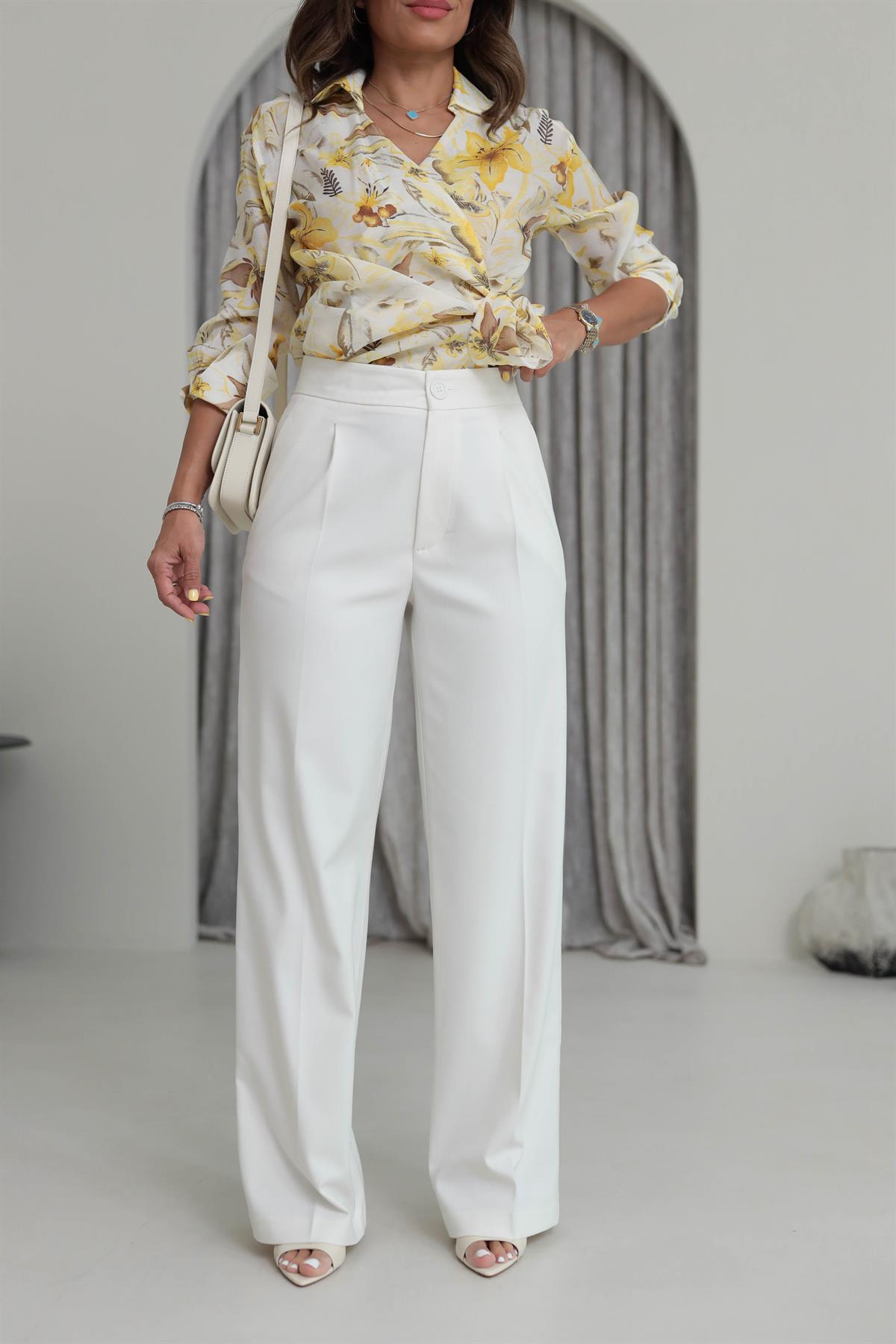 6500 Tok Doku Palazzo Pantolon EKRU