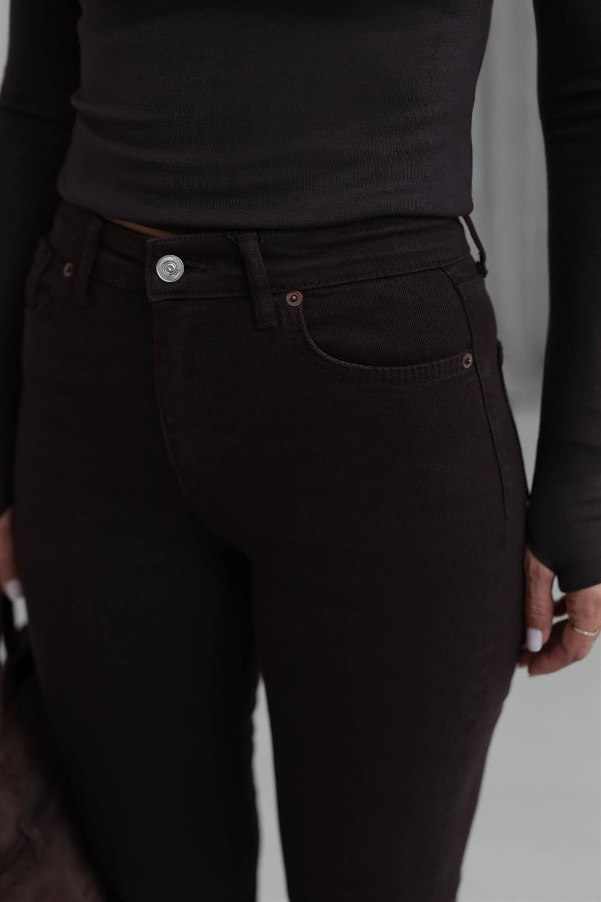 ZA Likralı İspanyol Paça Pantolon ACI KAHVE