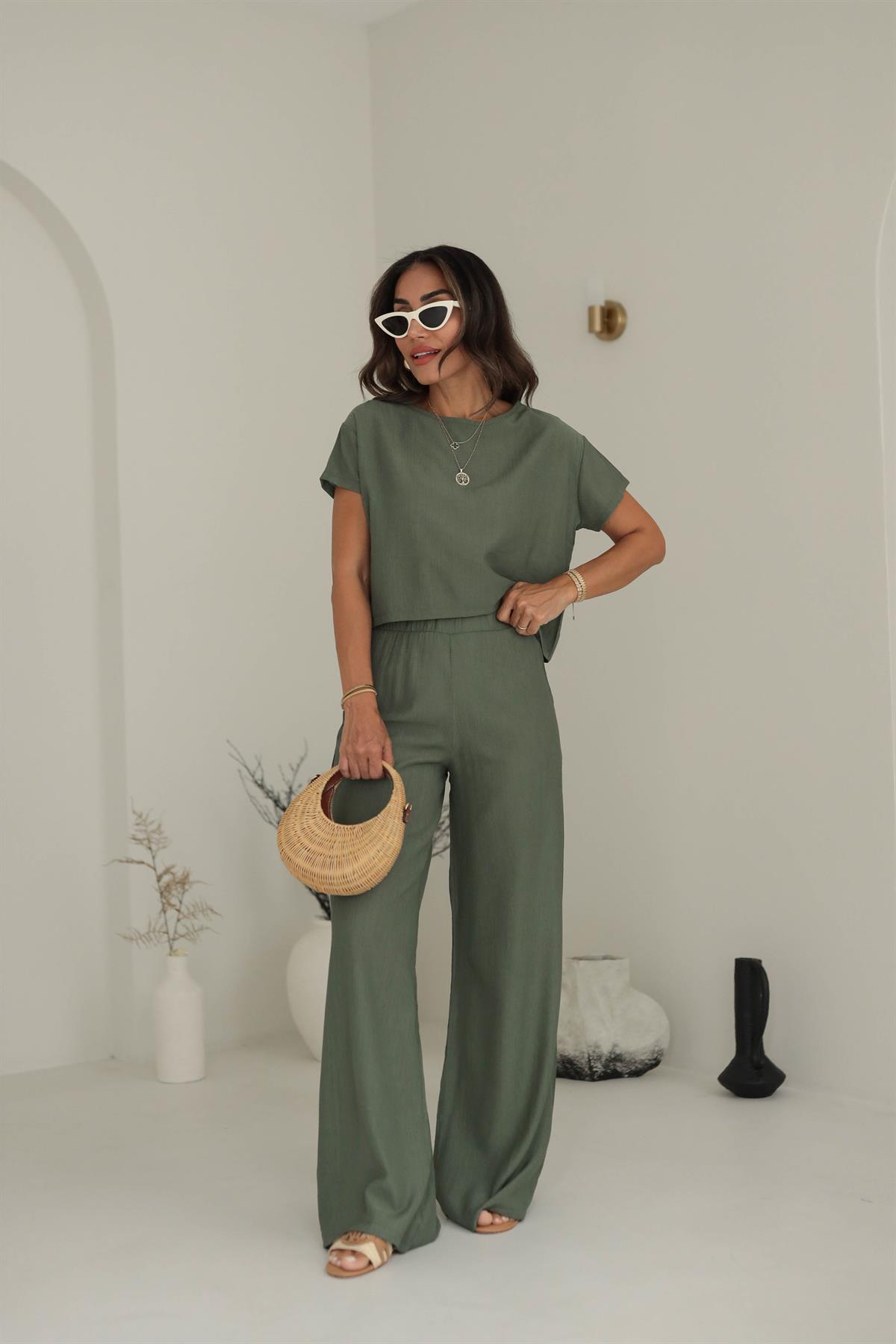 7118 Krinkıl Kumaş Rahat Takım