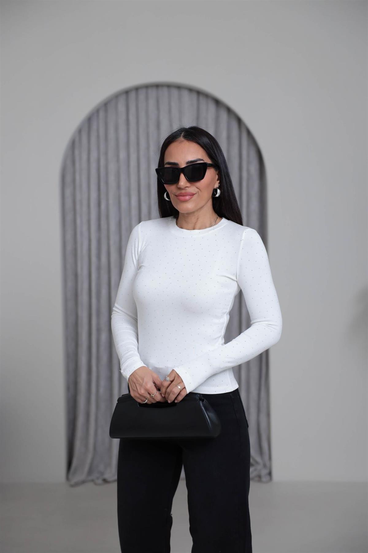 139-1 Taşlı Body EKRU