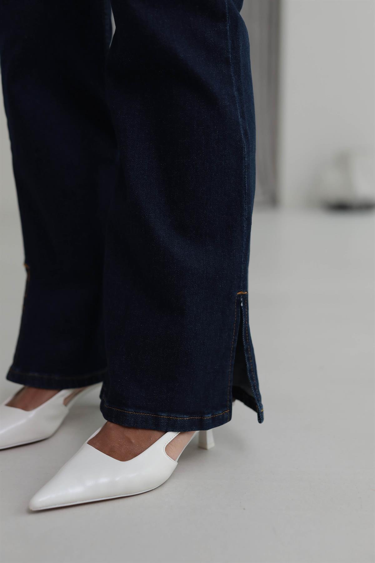 5679 Push-Up Yandan Yırtmaçlı Jean LACİVERT