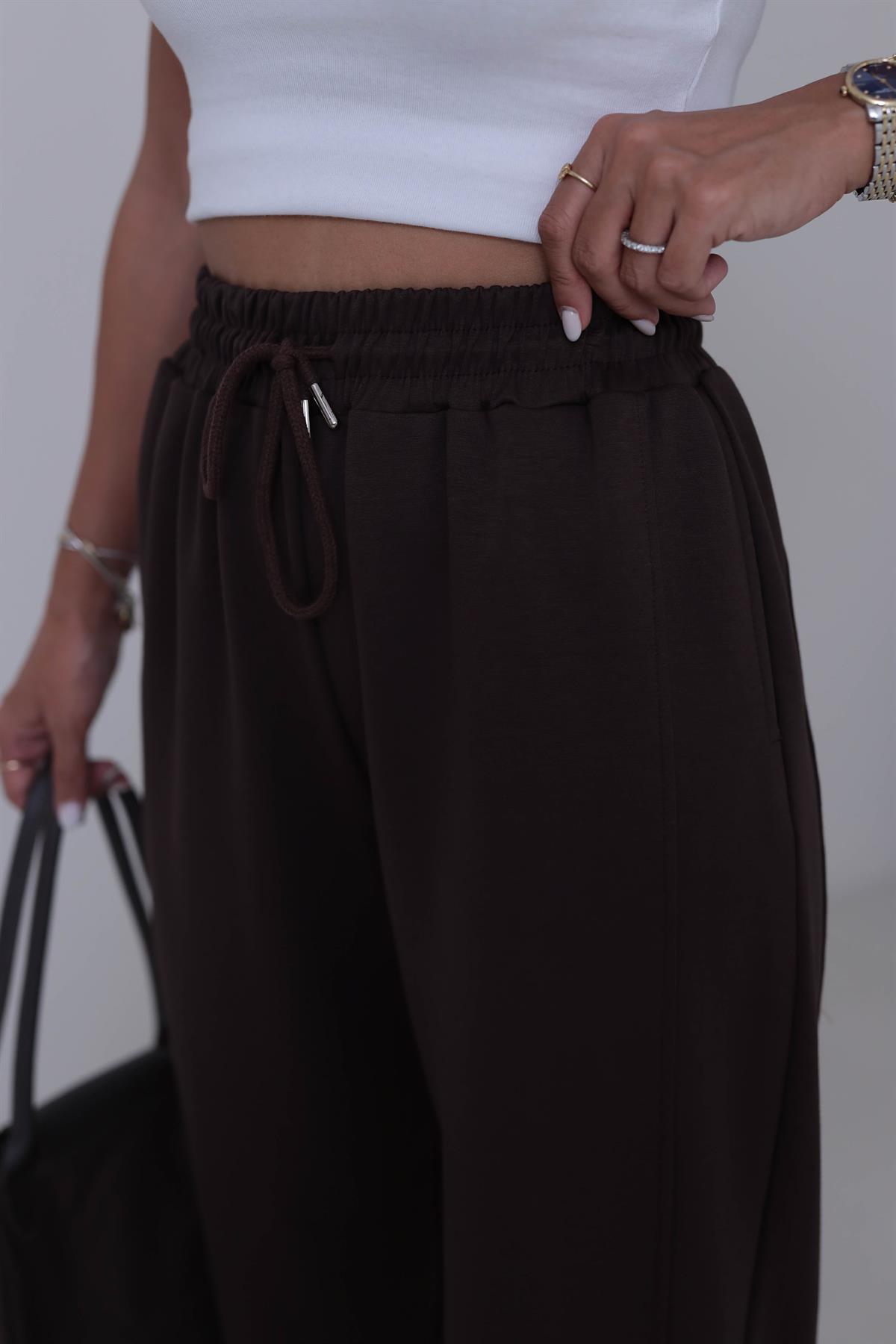 2481 Rahat Kesim Jogger Modal Pantolon KAHVE