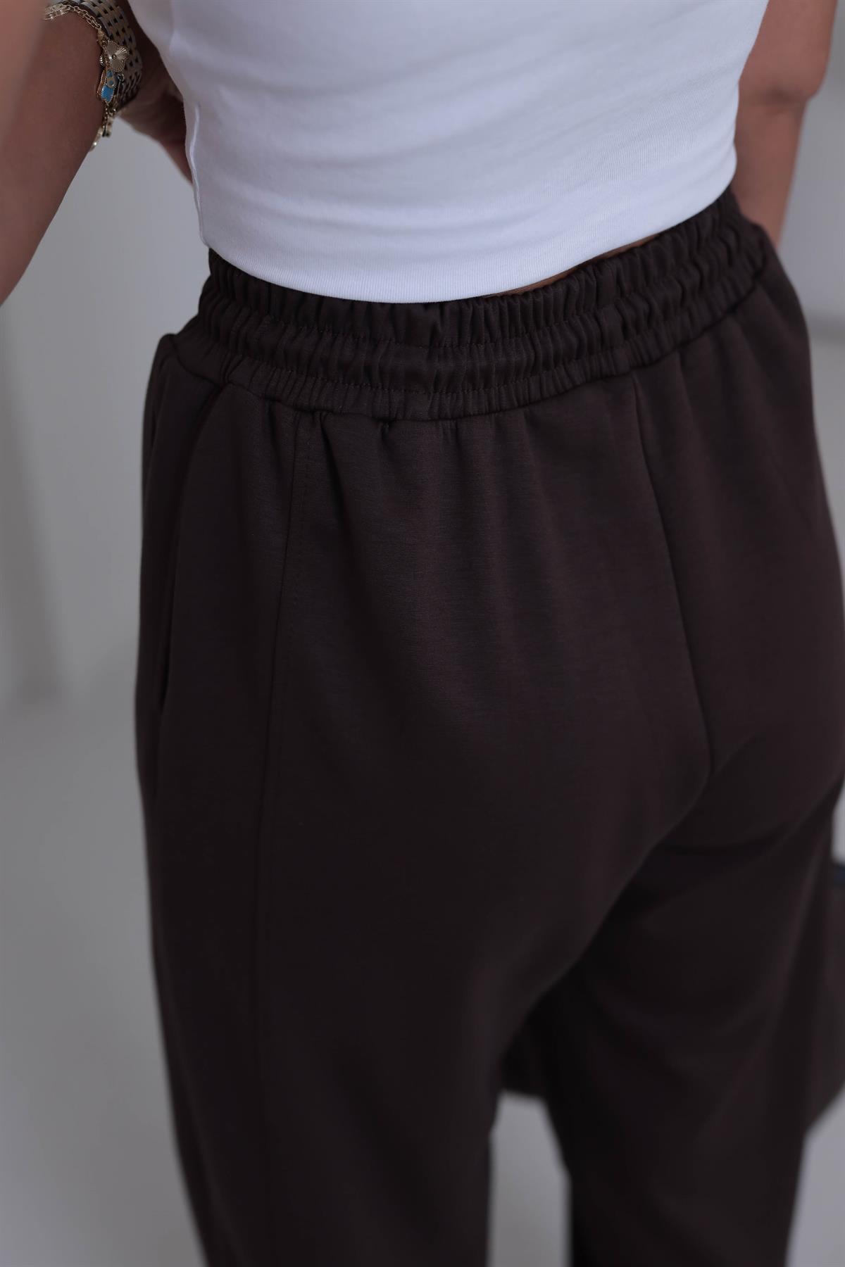 2481 Rahat Kesim Jogger Modal Pantolon KAHVE
