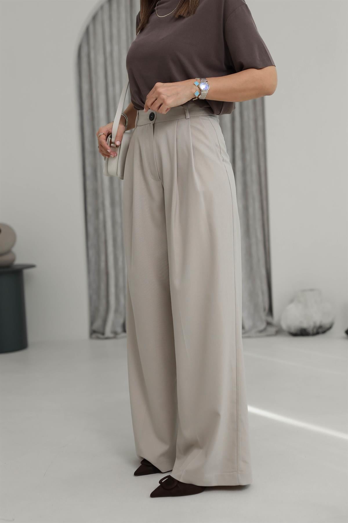 0997 Pensli Palazzo Pantolon TAŞ