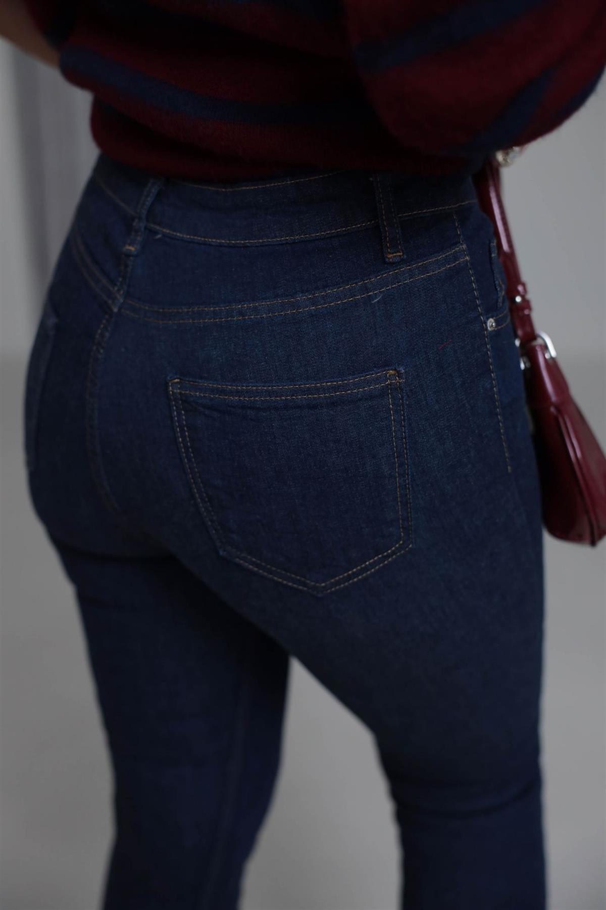 2001 Skinny Likralı Jean LACİVERT