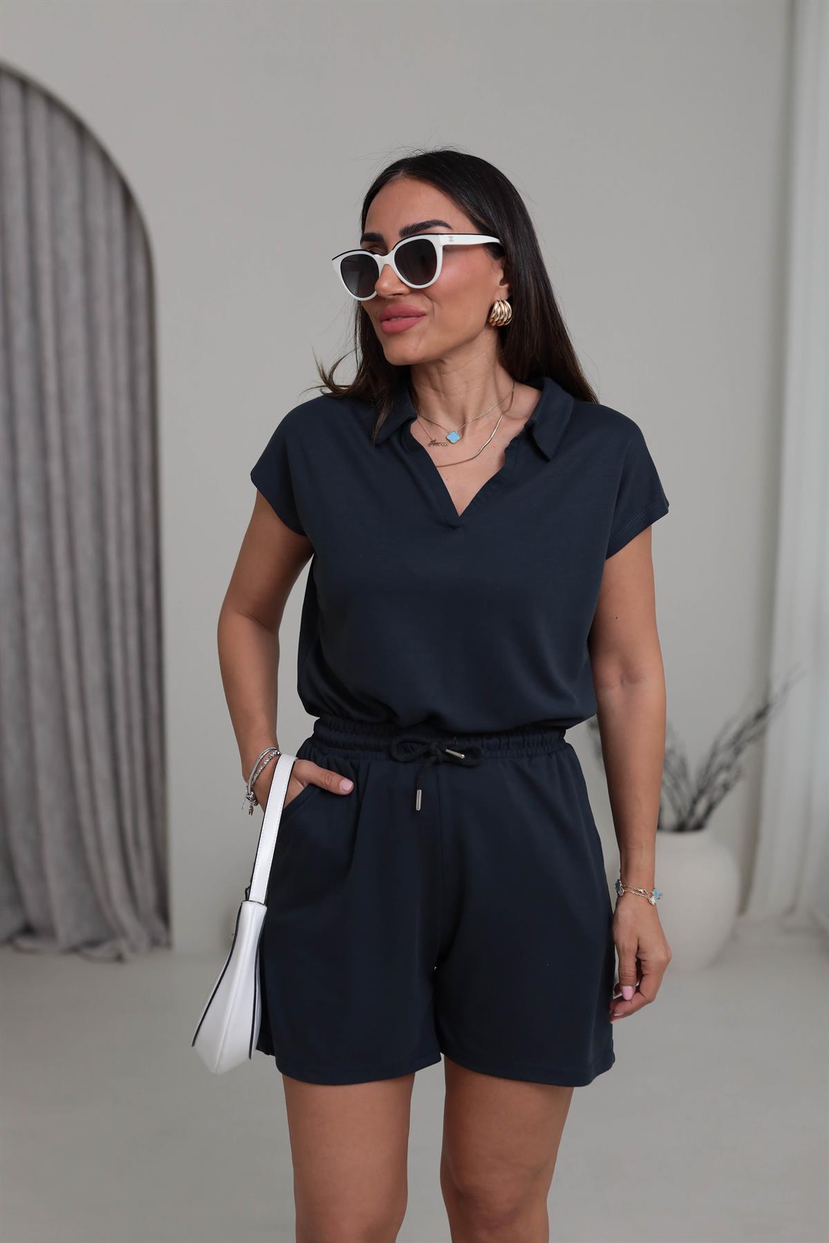 1325 Pike Modal Şortlu Takım ANTRASİT