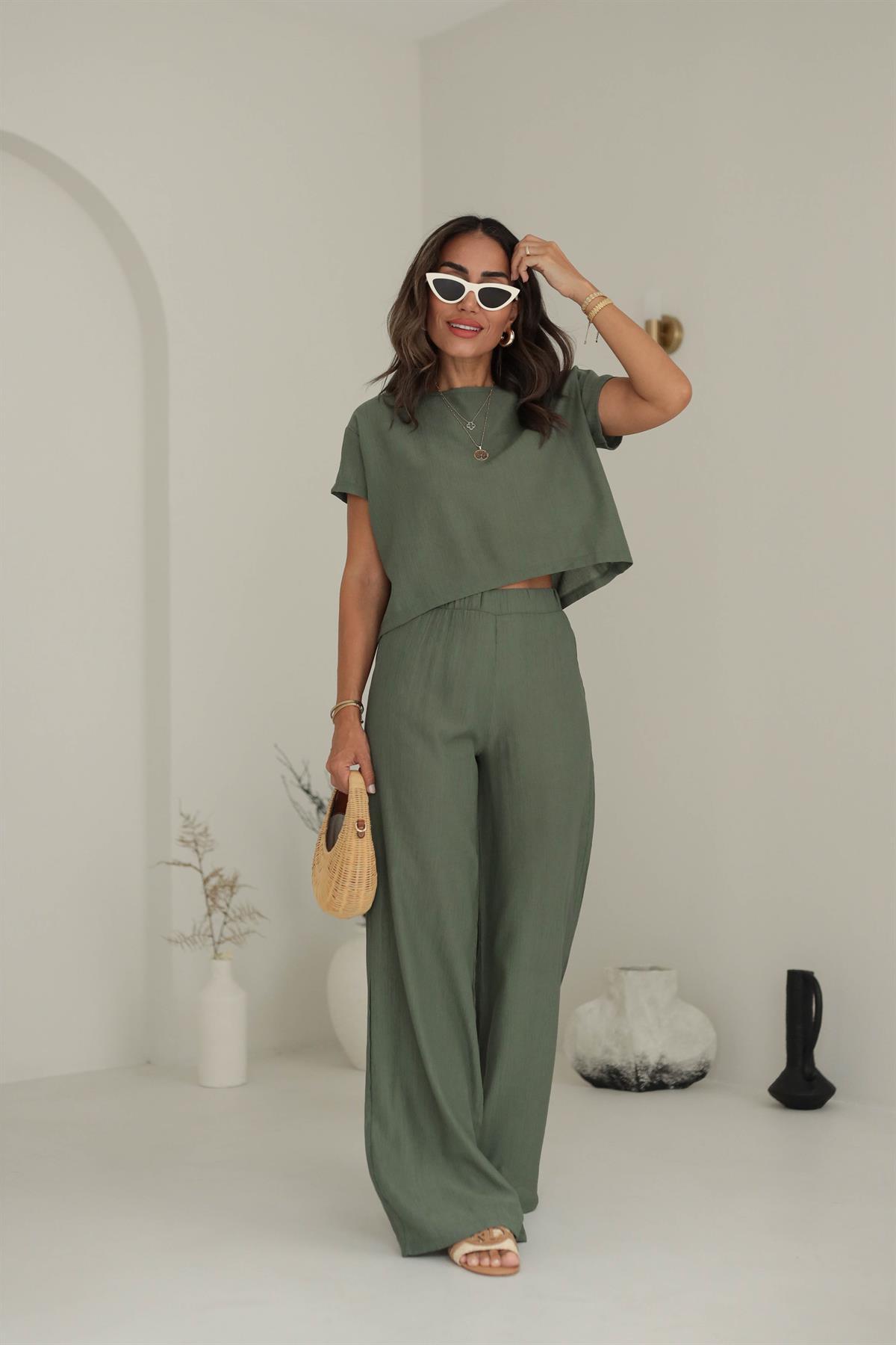 7118 Krinkıl Kumaş Rahat Takım