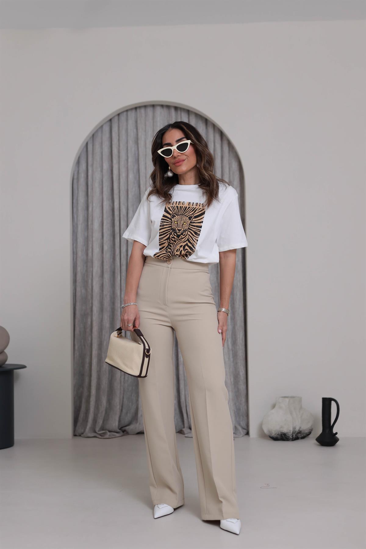 0714 Paça Palazzo Pantolon BEJ