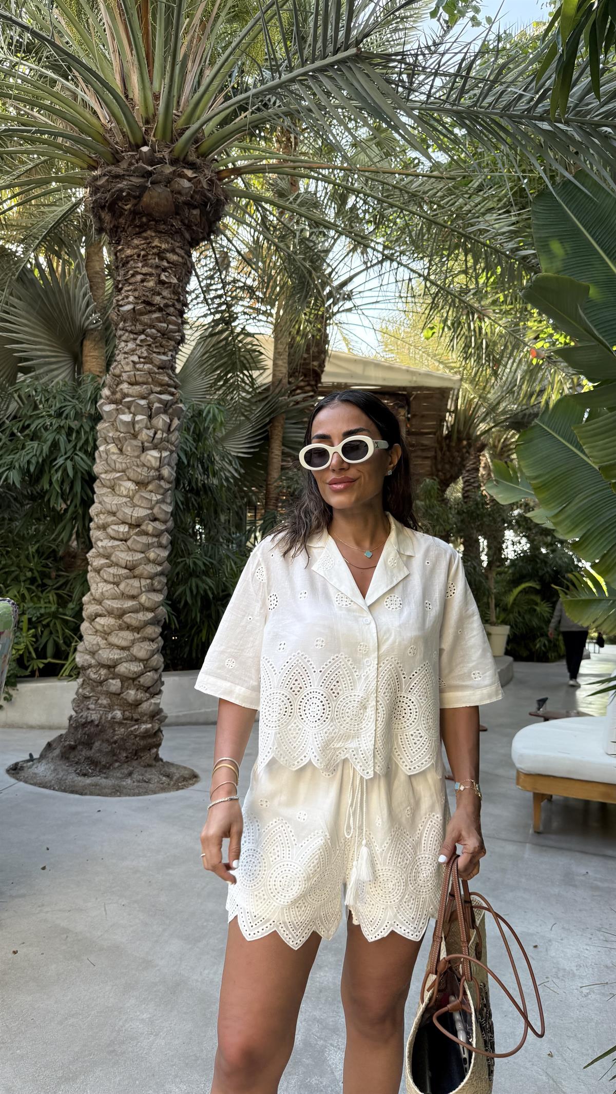 DXB Şortlu Fisto Detaylı Gömlekli Takım BEYAZ