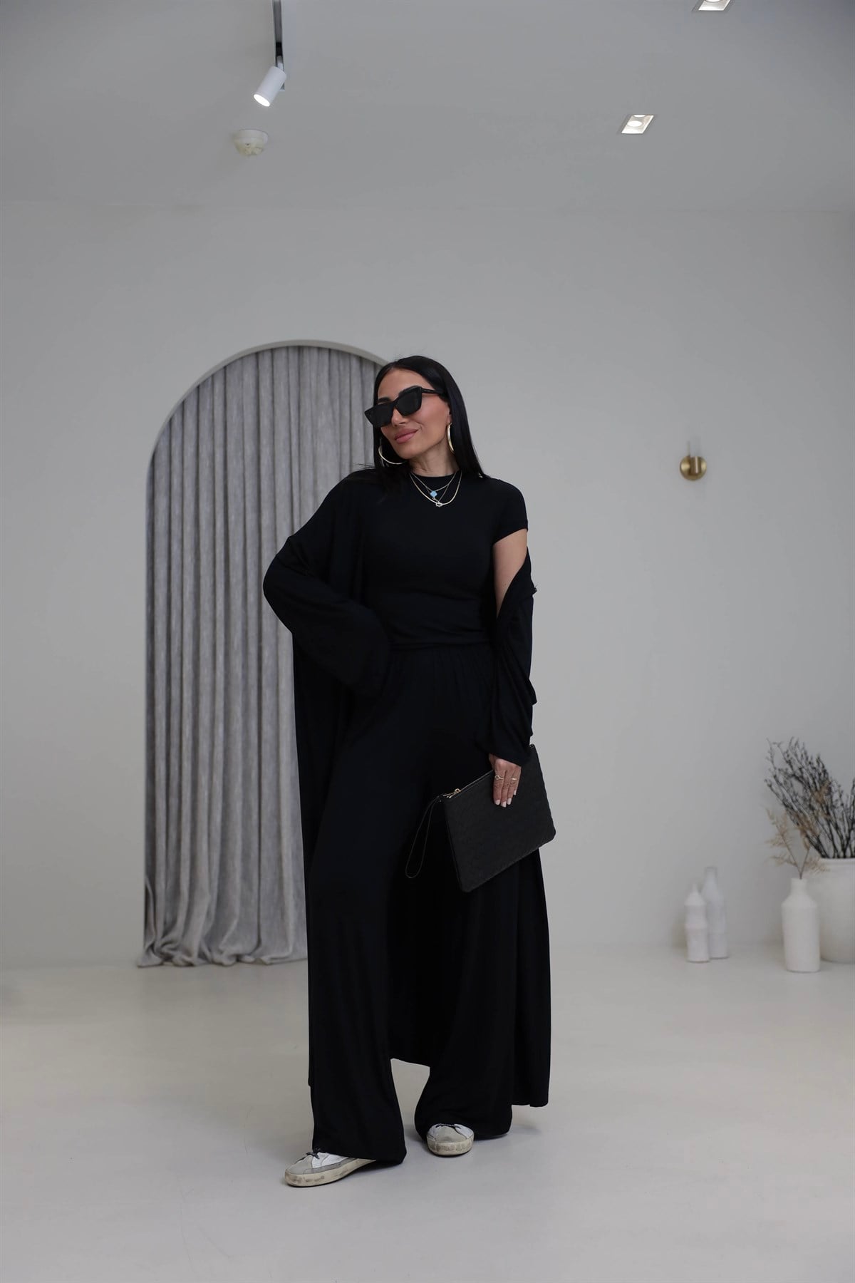 0518 Üçlü Kaşmir Takım SİYAH