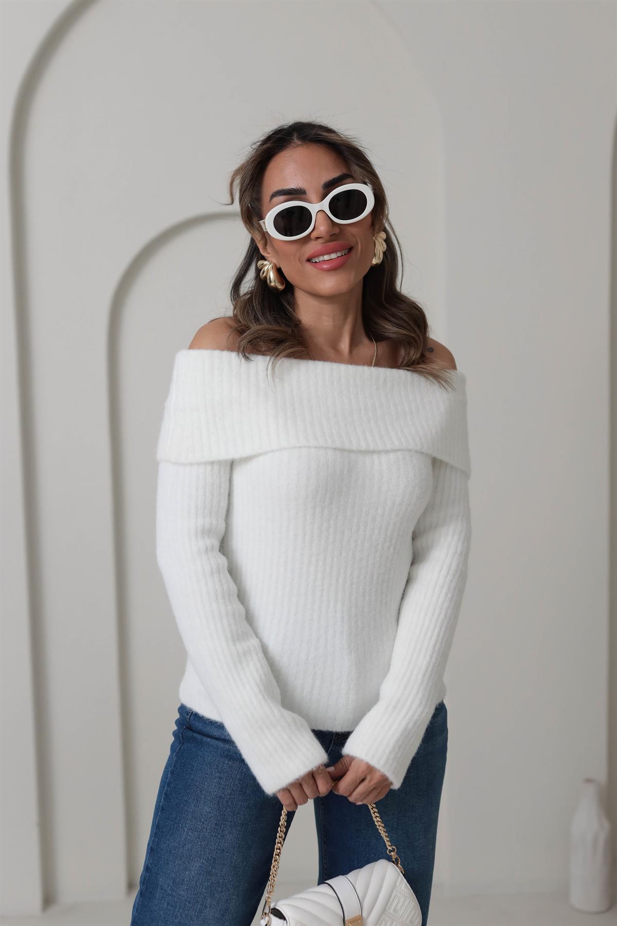 0649 Madona Yaka Fitilli Kazak EKRU