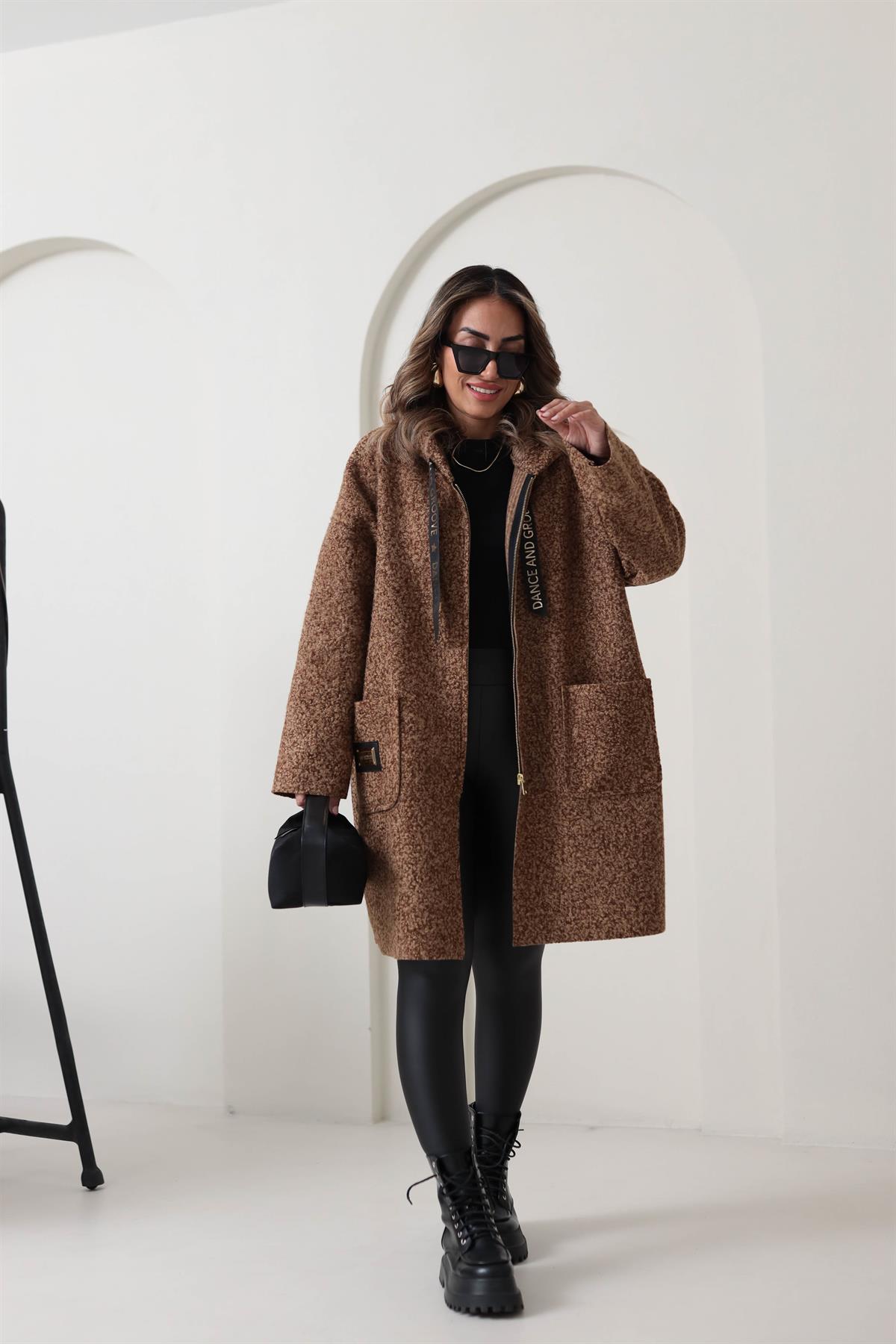 6617 Arma Gold Detaylı Buklet Kaban TABA