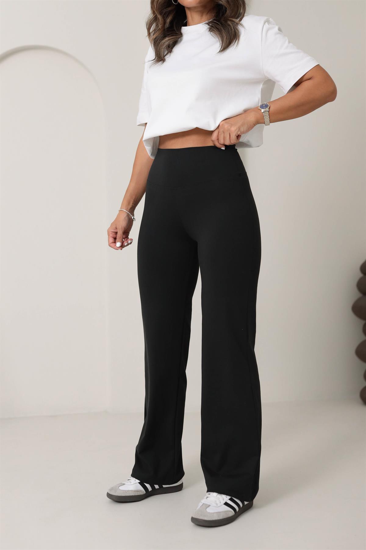 Oys Yüksek Bel Flare Pantolon SİYAH